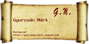 Gyurcsán Márk névjegykártya